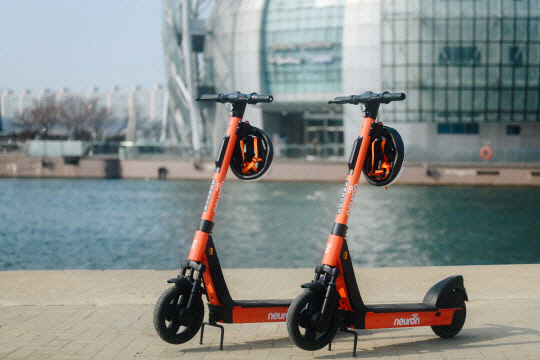 뉴런 모빌리티의 공유 전용킥보드. 뉴런 모빌리티 제공